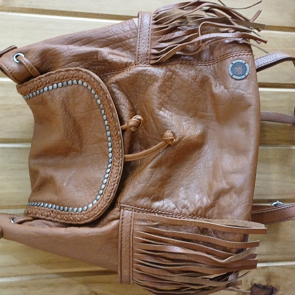 The Sak Leather Fringed Backpack - Brown - Picture 2 of 9